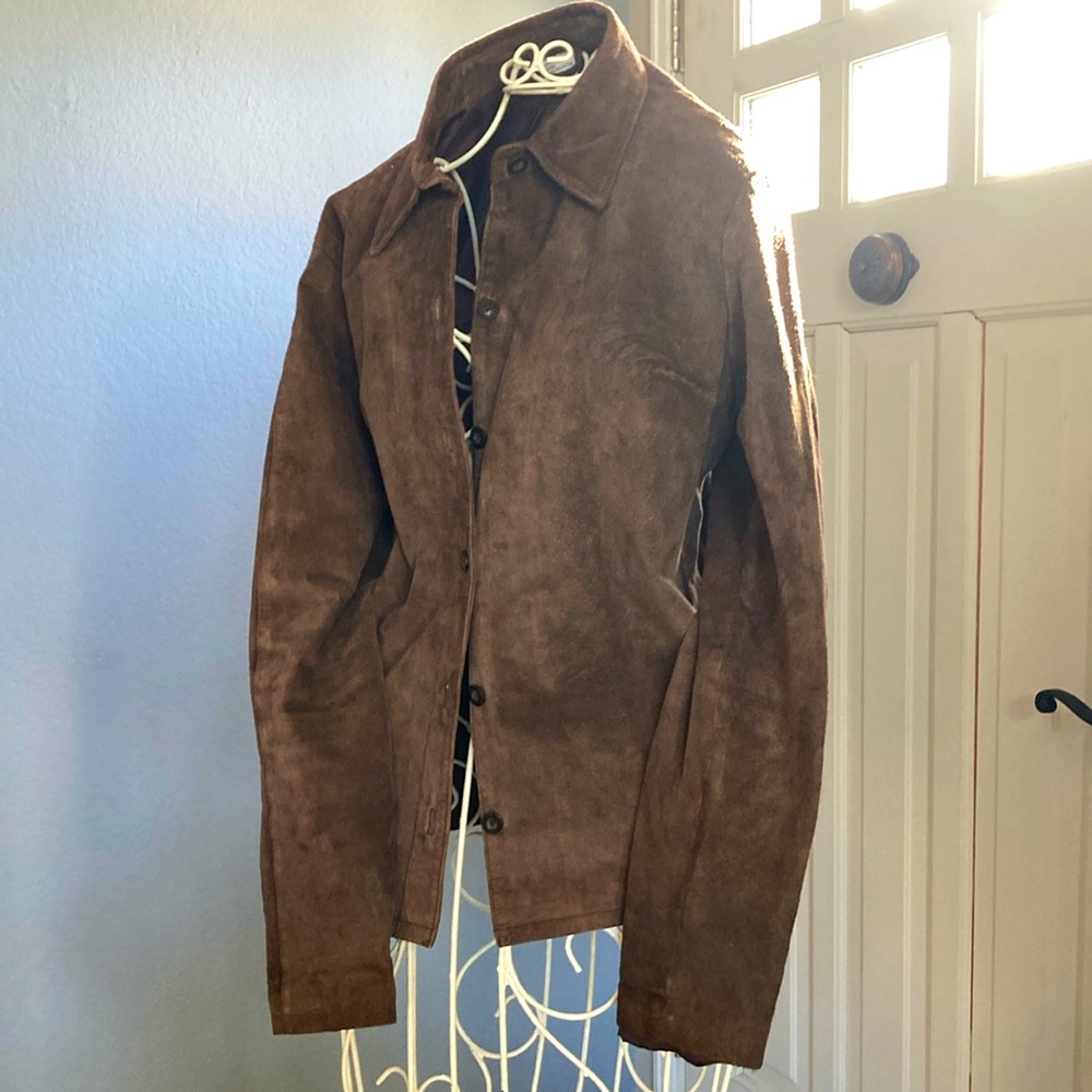 Medium brown suede shirt/jacket